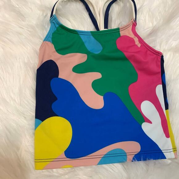 NWT Mini Boden Multicolor Camo Tankini Top - Picture 3 of 5